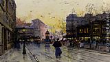 Eugene Galien-Laloue Paris Street Scene painting